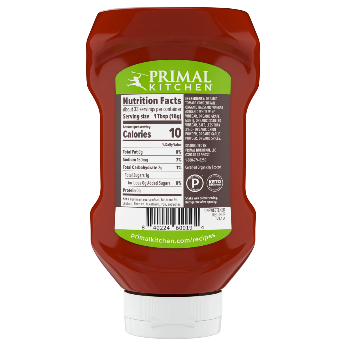 Organic Unsweetened Squeeze Ketchup