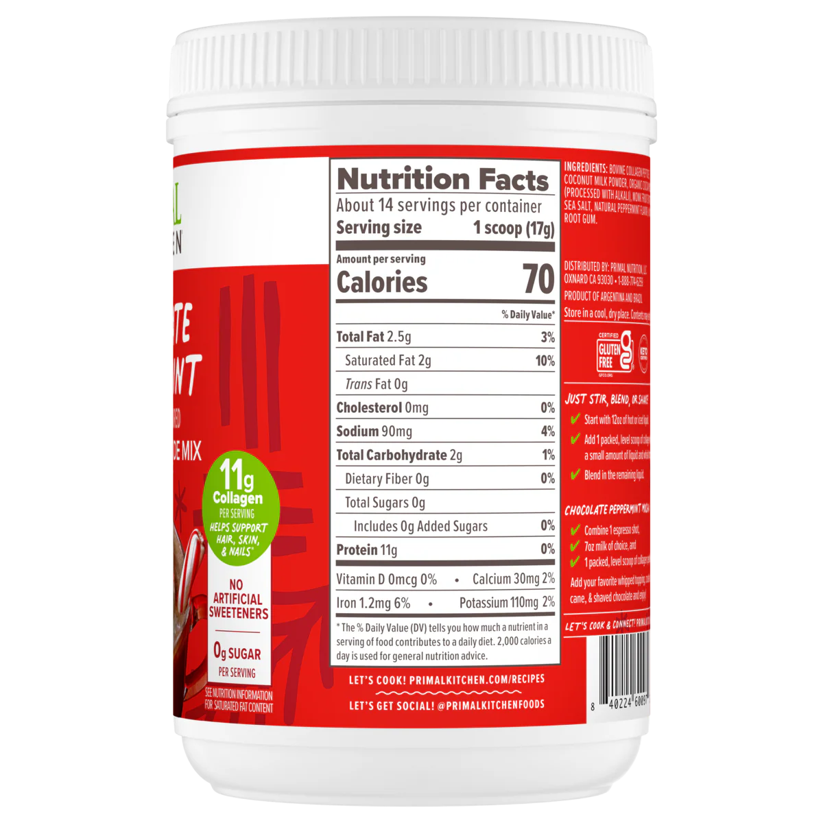 Chocolate Peppermint Collagen Drink Mix