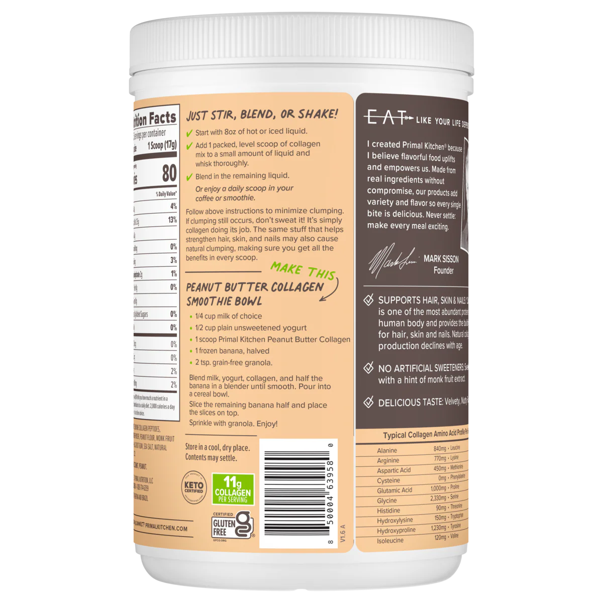 COLLAGEN FUEL® Drink Mix - Peanut Butter