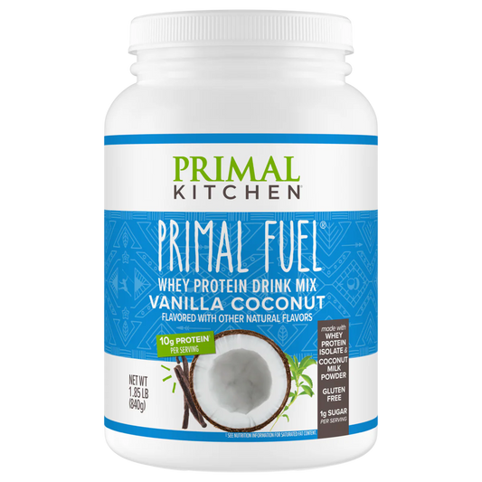 Primal Fuel: Vanilla Coconut Whey Protein Drink Mix