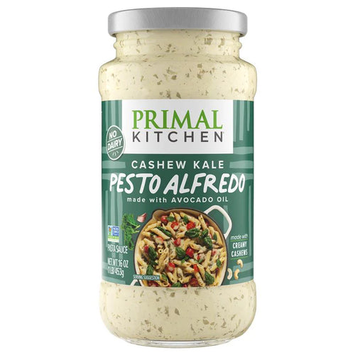 Creamy Cashew Kale Pesto Alfredo Sauce