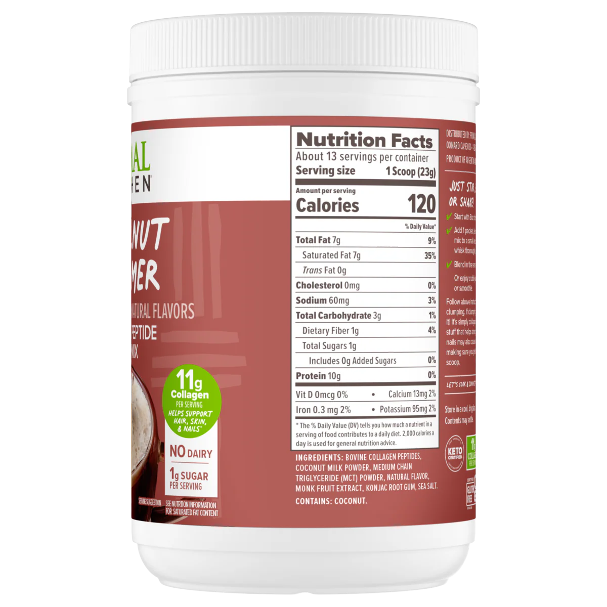 No Dairy Hazelnut Collagen Creamer